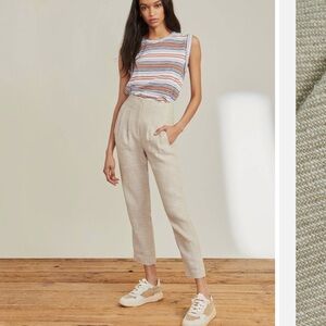 Veronica Beard Women's Zeenat Linen Cropped Pants